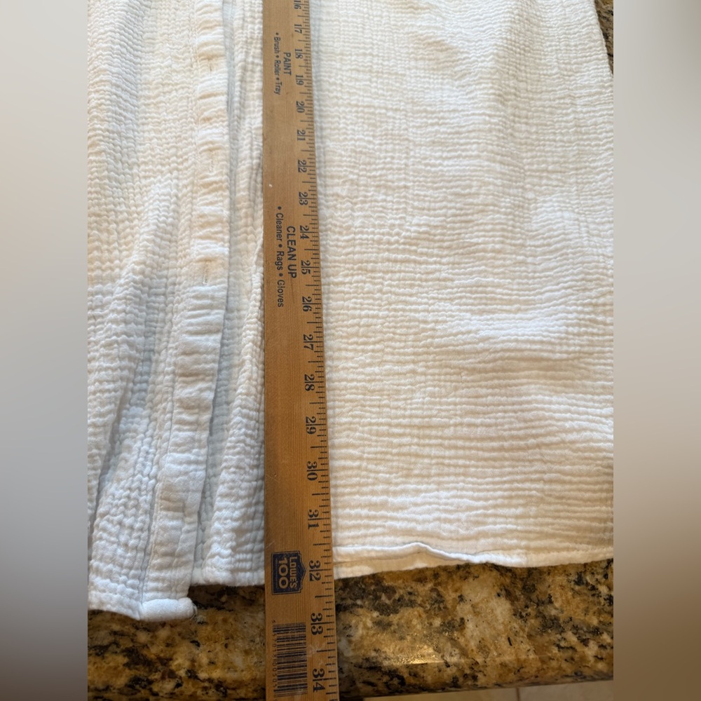 Joie women’s white cotton Tunic button up puckered semi sheer Shirt plus sz 2X - Picture 4 of 6